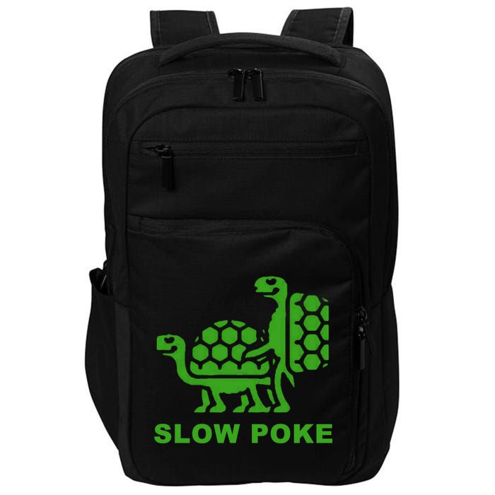 Slow Poke Funny Turtle Impact Tech Backpack