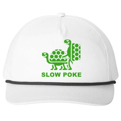 Slow Poke Funny Turtle Snapback Five-Panel Rope Hat