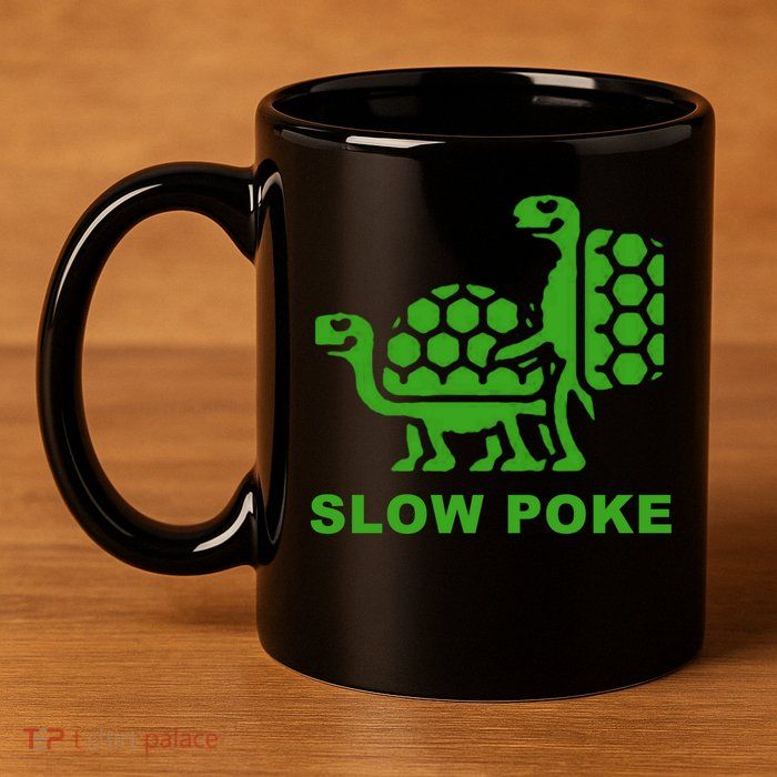 Slow Poke Funny Turtle 11oz C Handle Ceramic Mug