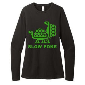 Slow Poke Funny Turtle Womens CVC Long Sleeve Shirt