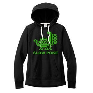 Slow Poke Funny Turtle Women's Fleece Hoodie