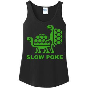 Slow Poke Funny Turtle Ladies Essential Tank