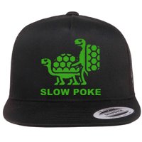 Slow Poke Funny Turtle Flat Bill Trucker Hat