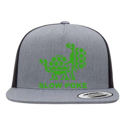 Slow Poke Funny Turtle Flat Bill Trucker Hat