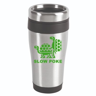 Slow Poke Funny Turtle 16oz Travel Tumbler