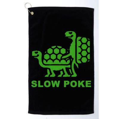Slow Poke Funny Turtle Golf Towel
