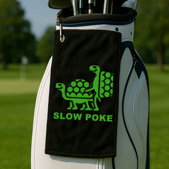 Slow Poke Funny Turtle Golf Towel