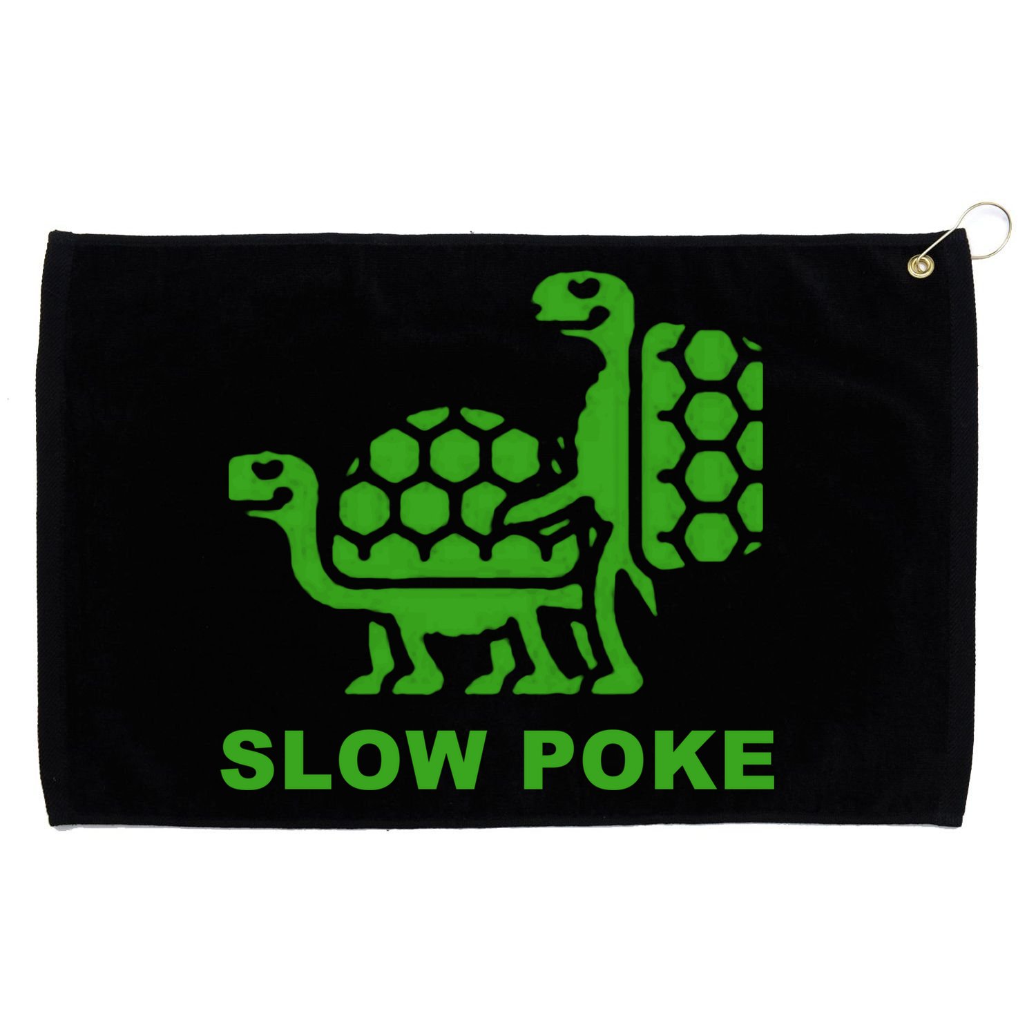 Slow Poke Funny Turtle Grommeted Golf Towel