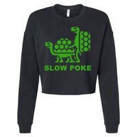 Slow Poke Funny Turtle Cropped Pullover Crew