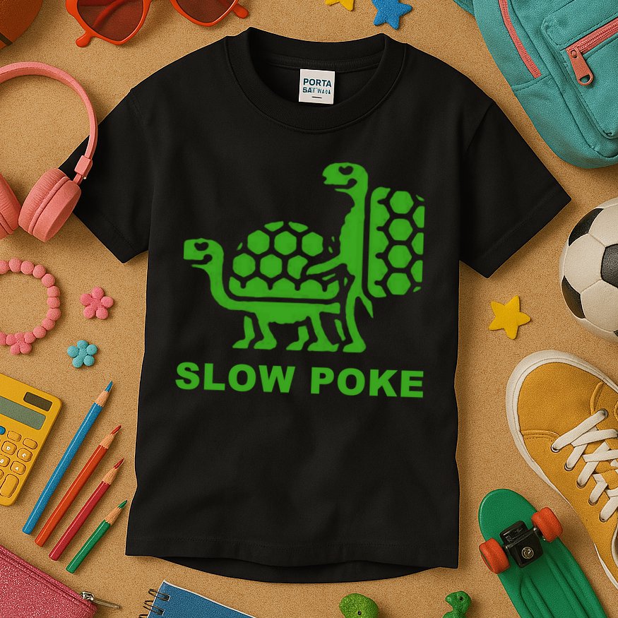 Slow Poke Funny Turtle Kids T-Shirt
