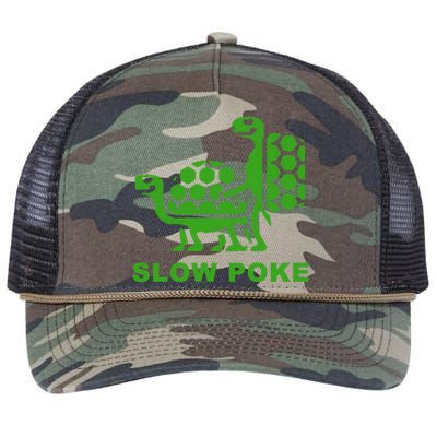 Slow Poke Funny Turtle Retro Rope Trucker Hat Cap