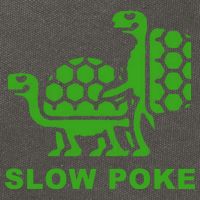 Slow Poke Funny Turtle Cotton Canvas Backpack