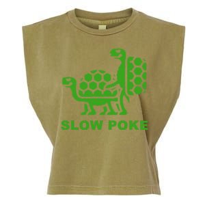 Slow Poke Funny Turtle Garment-Dyed Women's Muscle Tee