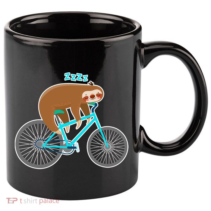 Slow Rider Funny Sloth 11oz C Handle Ceramic Mug