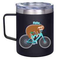 Slow Rider Funny Sloth 12oz Stainless Steel Coffee Mug