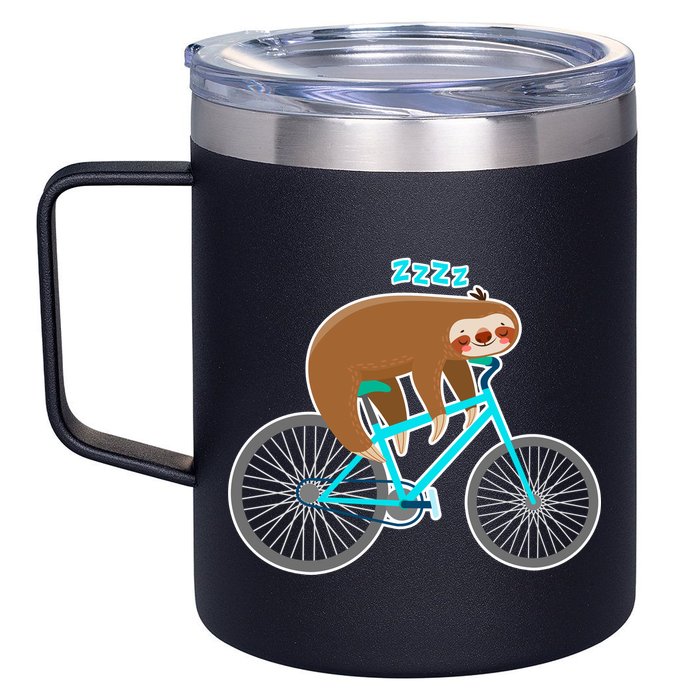 Slow Rider Funny Sloth 12oz Stainless Steel Coffee Mug