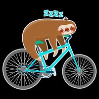 Slow Rider Funny Sloth Cropped Pullover Crew
