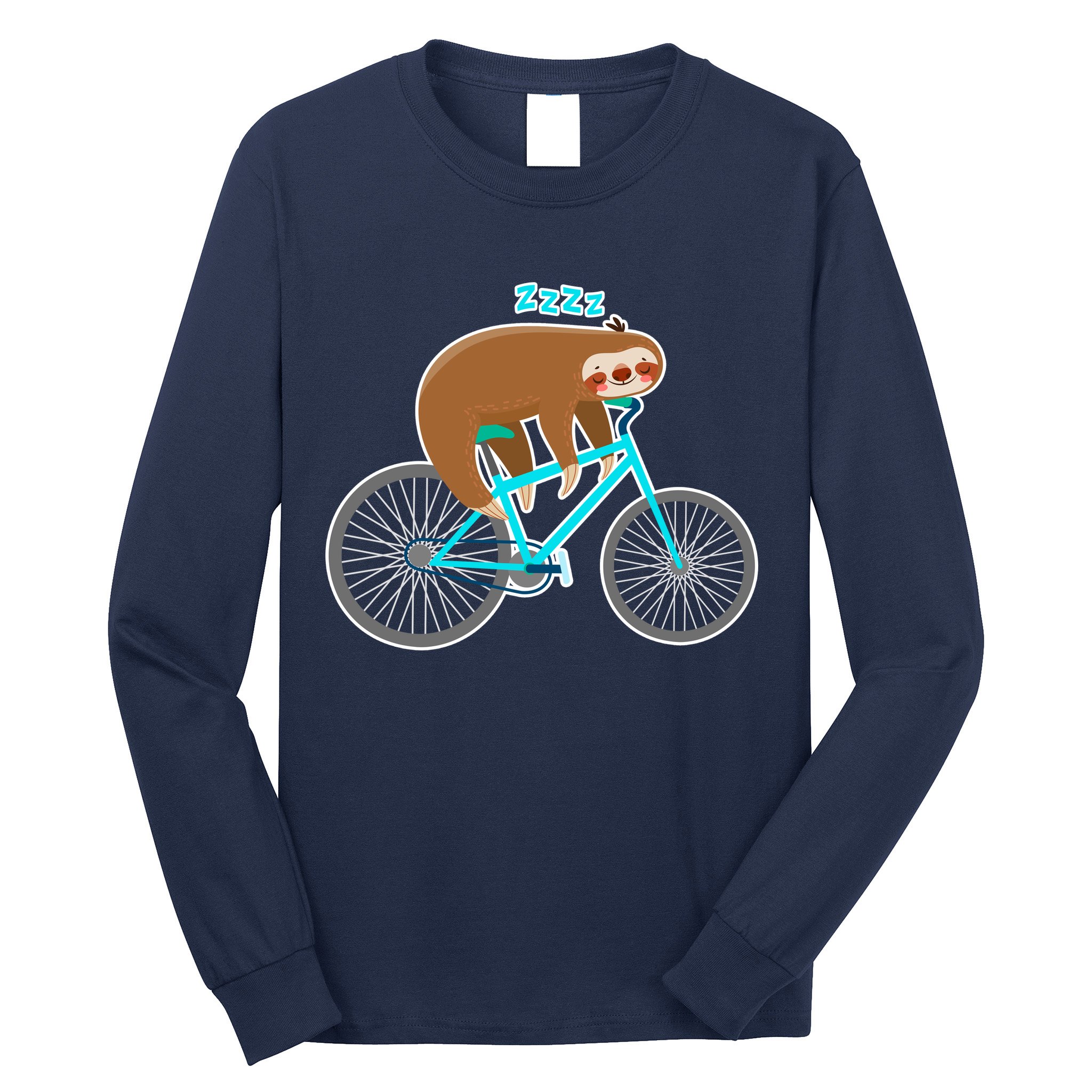 Slow Rider Funny Sloth Long Sleeve Shirt