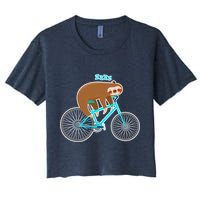 Slow Rider Funny Sloth Crop Top