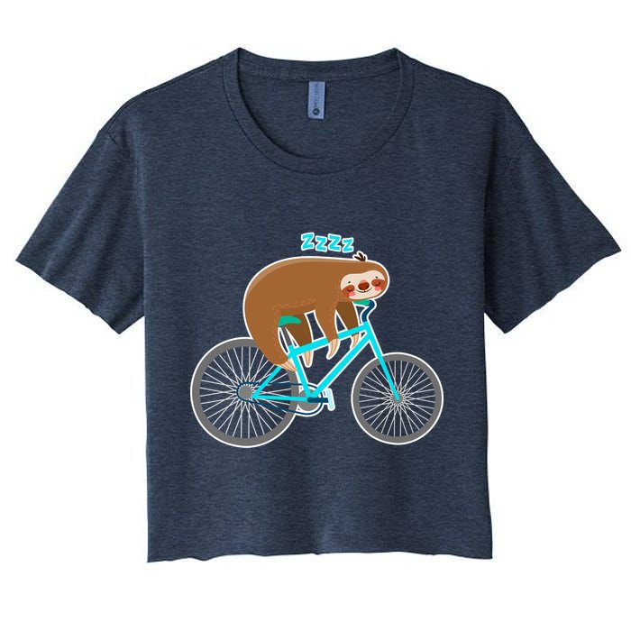 Slow Rider Funny Sloth Crop Top