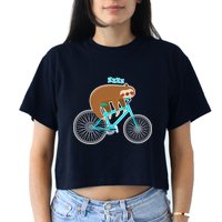 Slow Rider Funny Sloth Crop Top