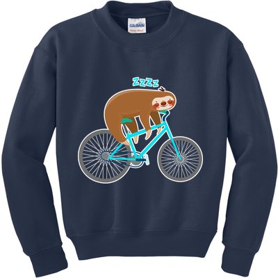 Slow Rider Funny Sloth Kids Sweatshirt