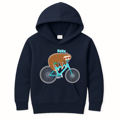 Slow Rider Funny Sloth Kids Hoodie