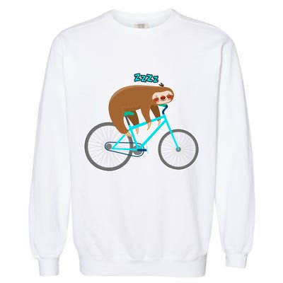 Slow Rider Funny Sloth Garment-Dyed Sweatshirt