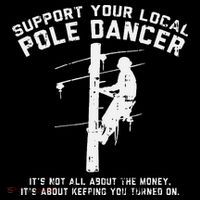 Support Local Pole Dancer Funny Electrician Lineman Gift Sweatshirt