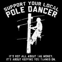 Support Local Pole Dancer Funny Electrician Lineman Gift Baby Bodysuit