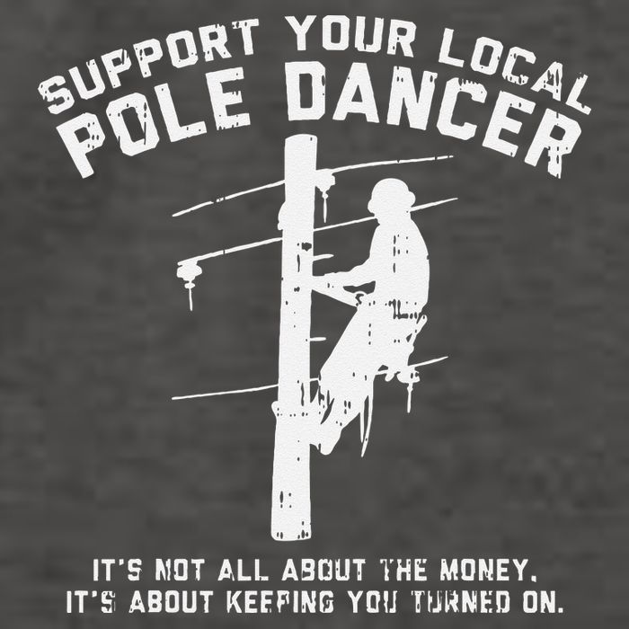 Support Local Pole Dancer Funny Electrician Lineman Gift Vector Backpack