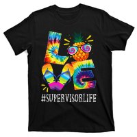 Supervisor Love Pineapple Summer Funny Off duty Tie Dye T-Shirt