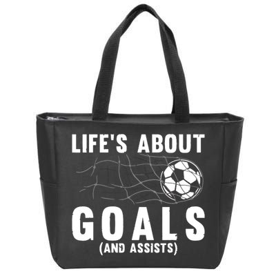 Soccer Lovers Player Football Goal Gift Zip Tote Bag