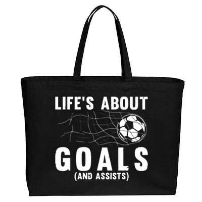 Soccer Lovers Player Football Goal Gift Cotton Canvas Jumbo Tote