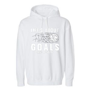 Soccer Lovers Player Football Goal Gift Garment-Dyed Fleece Hoodie