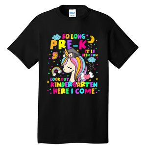 So Long PreK Kindergarten Here I Come Back To School Tall T-Shirt