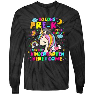 So Long PreK Kindergarten Here I Come Back To School Tie-Dye Long Sleeve Shirt