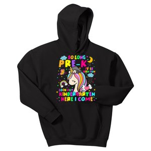 So Long PreK Kindergarten Here I Come Back To School Kids Hoodie