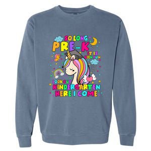 So Long PreK Kindergarten Here I Come Back To School Garment-Dyed Sweatshirt