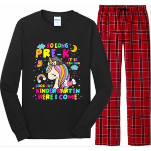 So Long PreK Kindergarten Here I Come Back To School Long Sleeve Pajama Set