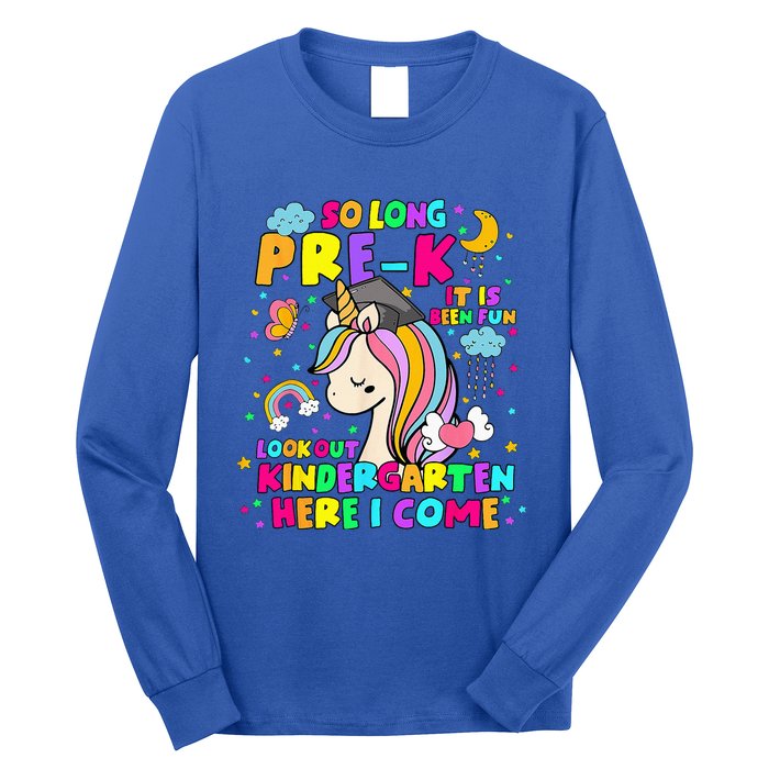 So Long PreK Kindergarten Here I Come Back To School Long Sleeve Shirt