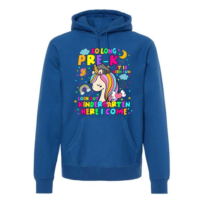 So Long PreK Kindergarten Here I Come Back To School Premium Hoodie