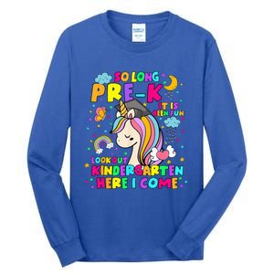 So Long PreK Kindergarten Here I Come Back To School Tall Long Sleeve T-Shirt