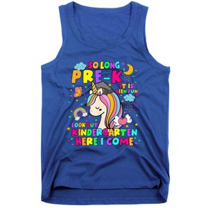 So Long PreK Kindergarten Here I Come Back To School Tank Top