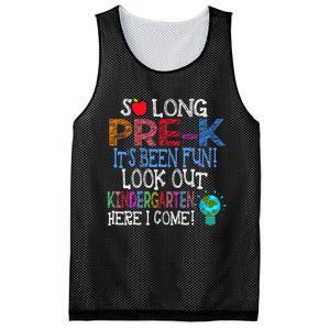 So Long PreK Funny Look Out Kindergarten Here I Come Mesh Reversible Basketball Jersey Tank