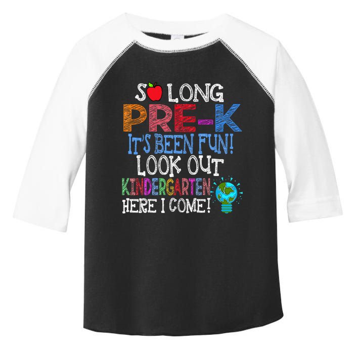 So Long PreK Funny Look Out Kindergarten Here I Come Toddler Fine Jersey T-Shirt