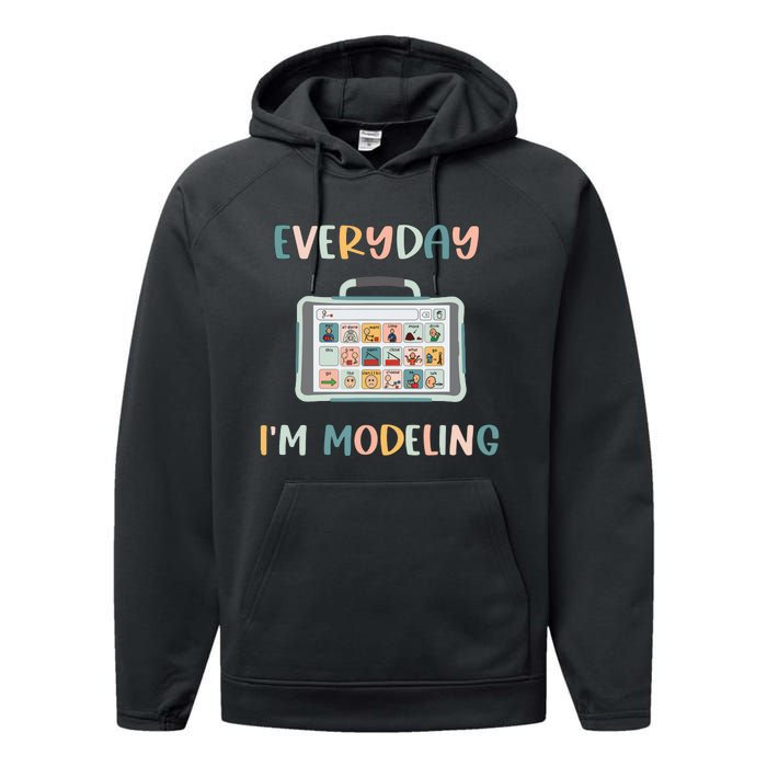 Speech Language Pathologist Everyday Im Modeling SLP Performance Fleece Hoodie