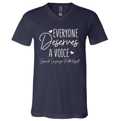 Speech Language Pathologist Everyone Deserves A Voice Outfit V-Neck T-Shirt