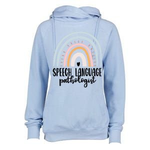 Speech Language Pathologist Speech Therapy Slp Gift Boho Great Gift Womens Funnel Neck Pullover Hood