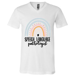 Speech Language Pathologist Speech Therapy Slp Gift Boho Great Gift V-Neck T-Shirt